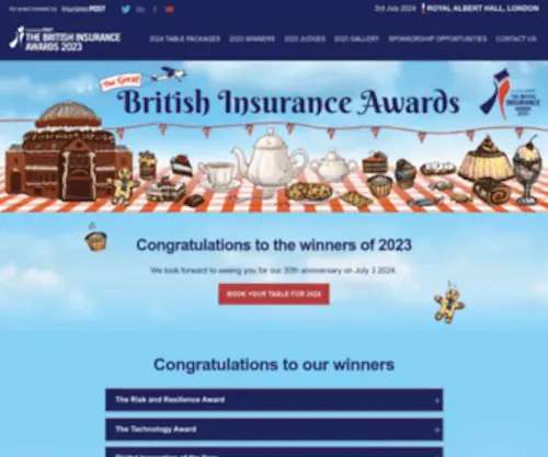 Insuranceawards.com(The British Insurance Awards) Screenshot