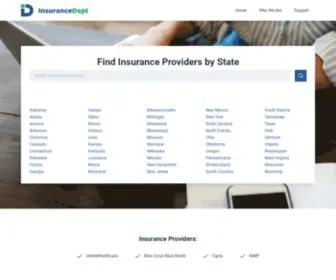 Insurancedept.org(Insurance Providers) Screenshot