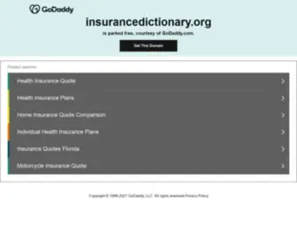 Insurancedictionary.org(Insurance) Screenshot