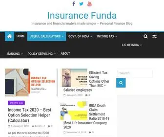 Insurancefunda.in(Insurance and Financial maters made simple) Screenshot
