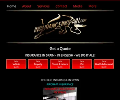 Insuranceinspain.com(Insurance in Spain in English) Screenshot