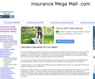 Insurancemegamall.com(Affordable Individual Health and Medical Insurance Plans and Quotes) Screenshot