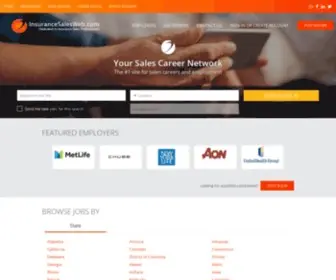 Insurancesalesweb.com(The #1 Source for Insurance Sales Jobs and Insurance Agent Jobs) Screenshot