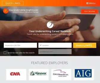 Insuranceunderwritingweb.com(The #1 Source for Insurance Underwriting Jobs and Underwriter Jobs) Screenshot