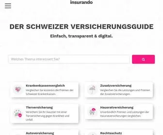 Insurando.ch(Versicherungen online vergleichen) Screenshot