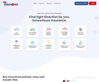 Insure4Sure.com(Car, Health, Term, Life, Commercial) Screenshot