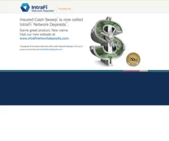 Insuredcashsweep.com(IntraFi Network Deposits) Screenshot