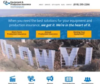 Insuredproduction.com(Equipment & Production Insurance) Screenshot