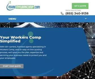 Insuremyworkcomp.com(Insure My Work Comp) Screenshot