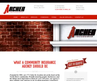 Insurewitharcher.com(Archer Insurance) Screenshot