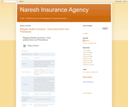 Insuringhyderabad.com(Insurance plans) Screenshot