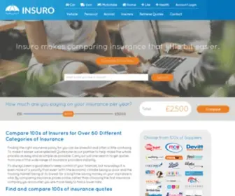 Insuro.co.uk(Car Insurance Comparison Website) Screenshot
