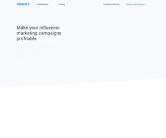 Inswip.com(The Influencer Marketing Revolution) Screenshot