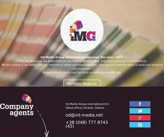 INT-Media.net(Int-Media Group International welcomes You. Founded in 2001 a full service marketing company) Screenshot
