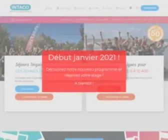 Intaco.be(Intaco SEJOURS LINGUISTIQUES NEERLANDAIS OU ANGLAIS POUR JEUNES A LA MER) Screenshot