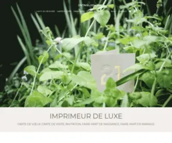 Intaglio.fr(Imprimeur de luxe pour vos cartes de visite et invitations) Screenshot