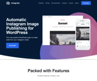 Intagrate.io(Automatically post your Instagram images to WordPress) Screenshot