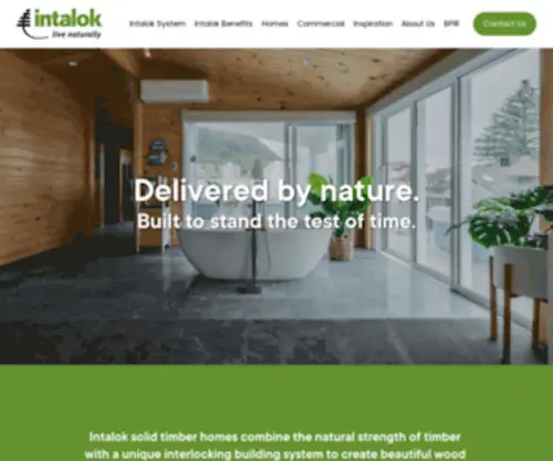 Intalok.co.nz(Solid timber homes combine the natural strength of wood to live naturally) Screenshot