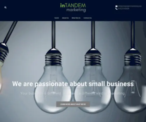 Intandemmarketing.net(Working together to move your business forward") Screenshot