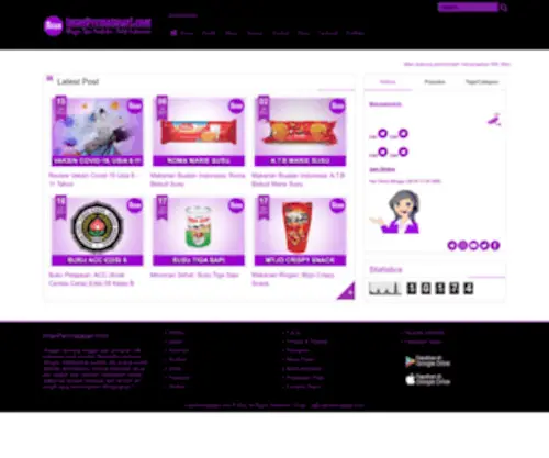 Intanpermatasari.com(Blogger,youtuber,makanan,minuman,makanan daerah) Screenshot