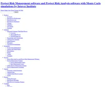 Intaver.com(Project Risk Analysis Software and Project Risk Management Software RiskyProject) Screenshot