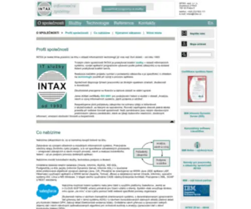 Intax.cz(Informační systémy) Screenshot