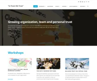 Inteamwetrust.com(Growing team and personal trust) Screenshot