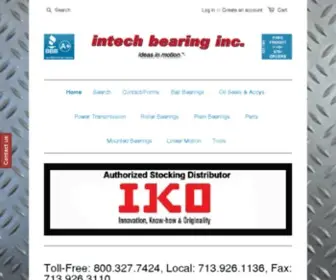 Intechbearing.com(Ball Bearings) Screenshot