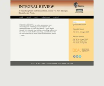 Integral-Review.org(Integral Review) Screenshot