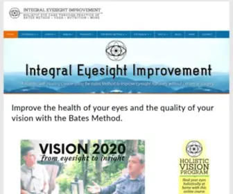 Integraleyesight.com(Improving eyesight & insight naturally with holistic eye care) Screenshot