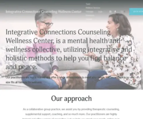 Integrate2Connect.com(Integrative Connections Counseling Wellness Center) Screenshot