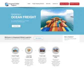 Integratedgl.com(Integrated Global Logistics operates as a full service NVOCC and Freight Forwarder) Screenshot