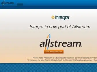 Integratelecom.com(Integra is now part of Allstream) Screenshot