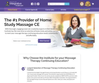 Integrative-Healthcare.org(Massage CEU) Screenshot