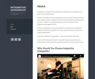 Integrativeosteopathy.com.au(Integrative Osteopathy) Screenshot