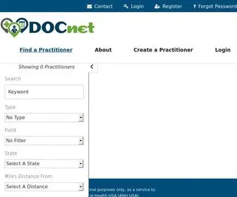Integrativepractitionersearch.com(DocNet) Screenshot