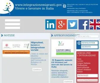 Integrazionemigranti.gov.it(Attività di integrazione sociale) Screenshot