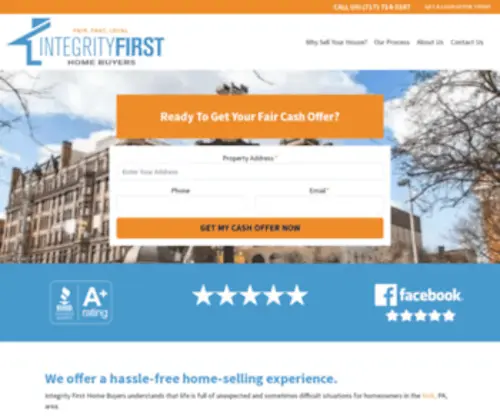 Integrityfirsthomebuyers.com(Sell My House Fast York PA) Screenshot