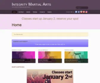 Integritymaa.com(Integrity Martial Arts) Screenshot