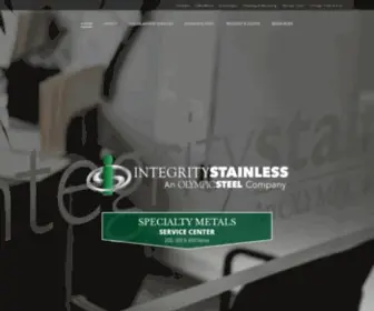 Integritystainless.com(An Olympic Steel Company) Screenshot