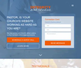 Integritywebstudios.com(Church Web Design) Screenshot