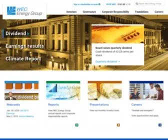 Integrysgroup.com(WEC Energy Group) Screenshot