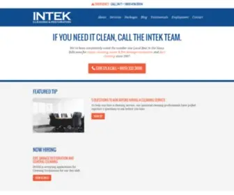 Intekclean.com(INTEK Cleaning & Restoration) Screenshot