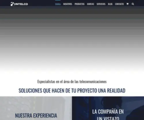 Intelco.com.co(Especialistas en el área de las telecomunicaciones) Screenshot