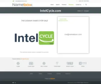 Intelcycle.com(Domain name is for sale) Screenshot