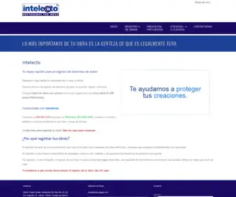 Intelecto.com.mx(Registro de derechos de autor en México) Screenshot