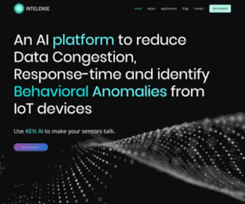 Intelense.com(Intelense is global Artificial Intelligence (AI)) Screenshot