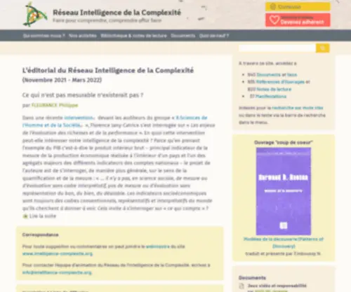 Intelligence-Complexite.org(Intelligence Complexite) Screenshot