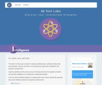 Intelligencetest.com(Standardized IQ test) Screenshot