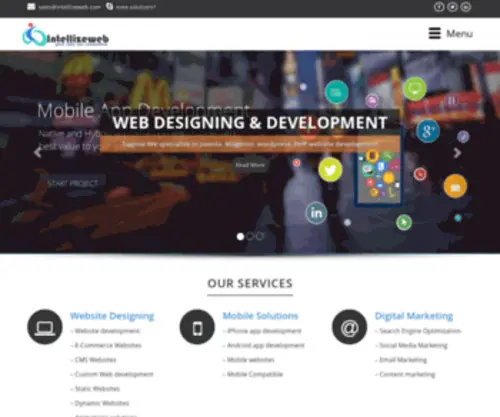 Intellizeweb.com(Website design and development company) Screenshot